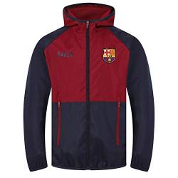 FC Barcelona - Herren Wind- und Regenjacke - Offizielles Merchandise - Dunkelblau & Rot - M von FC Barcelona