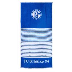 Duschtuch Streifen königsblau von FC Schalke 04