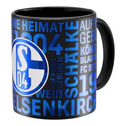 Kaffeebecher Metallic schwarz von FC Schalke 04