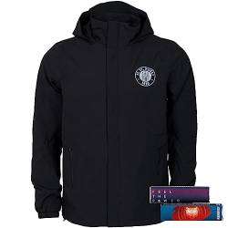 FC St. Pauli DIIY Regenjacke Übergangsjacke Jacke 2023 wasserdicht Unsiex Damen Herren schwarz + 2x FANERGY Traubenzucker (as3, alpha, s, regular, regular) von FC St. Pauli