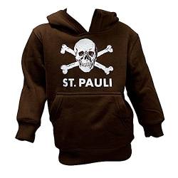 FC St. Pauli Kinder Kapuzenpullover Totenkopf braun (116) von FC St. Pauli