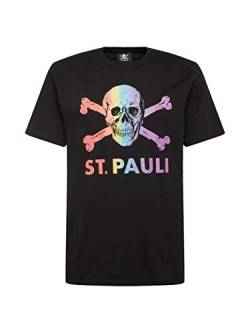 FC St. Pauli Regenbogen Männer T-Shirt schwarz XL von FC St. Pauli