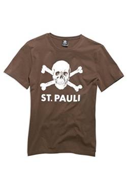 FC St. Pauli Totenkopf I T-Shirt (braun, M) von FC St. Pauli