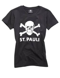 FC St. Pauli Totenkopf I Women T-Shirt (schwarz, L) von FC St. Pauli