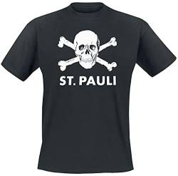 FC St. Pauli Totenkopf Männer T-Shirt schwarz 3XL 100% Baumwolle Fan-Merch, Fußball, Totenköpfe von FC St. Pauli