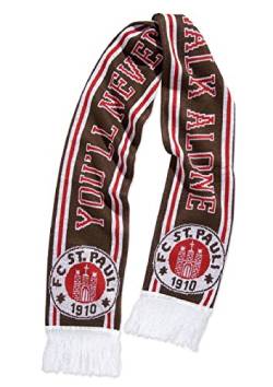 FC St. Pauli You´ll Never Walk Alone YNWA Schal Fanschal Scarf (braun, one Size) von FC St. Pauli