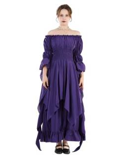 FCCAM Renaissance Kleid Viktorianisches Kleid Mittelalterlich Kleid Langes Kleid Gothic Kleid L/XL von FCCAM