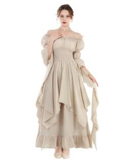 FCCAM Renaissance Kleid Viktorianisches Kleid Mittelalterlich Kleid Langes Kleid Gothic Kleid L/XL von FCCAM
