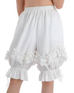 FCCAM Vintage Bloomers Damen Shorts mit Spitze Lolita Bloomer Victorian Steampunk Bloomers Shorts, S/M von FCCAM