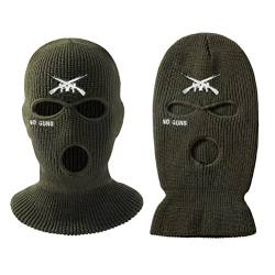 FCHMY 2022 Neue 3 Löcher Balaclava gestrickt Brief Bestickt Gesicht Abdeckung Warm Ski Gesichtsschutz für Männer Frauen Outdoor Radfahren Skifahren Laufen von FCHMY