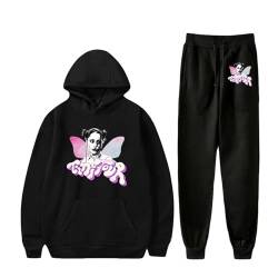 FCJKMNM Singer Tini Stoessel Hoodie Sets 2D Druck Hoodie Jogger Frauen Männer Hosen Zweiteiliges Set Sweatshirts+Sweatpants XXS-4XL-Black||XXS von FCJKMNM