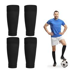 FCSNJH 2 Paare Tube Stutzen Stutzen Unisex, Fussball Socken, Football Socks, Stutzen Fussball Herren, Stutzen Ohne Socken, Schienbeinschoner Halterung Socken Fussball Für Fußballspiele Anfänger von FCSNJH