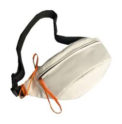Unisex Mode Neuheit Crossbody Rucksack Leichter Tagesrucksack Outdoor Sport Hüfttasche, weiß, Einheitsgröße, Slingback von FCYOSO