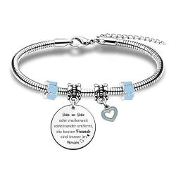 Frauen Armreifen Für Immer Freunde Geburtstagsgeschenke Weihnachten Thanksgiving Abschiedsgeschenke Inspirierende Personalisierte Beste Wünsche Frauen Charm Schmuck Freundin Tolle Erinnerung von FCZIVA