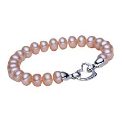 FDCHZQ Armbänder Rundes Perlenarmband for Damen, exquisites neues Armband, Luxusschmuck (Color: Pink, Länge: 21 cm) (Color : 17cm_Pink) von FDCHZQ