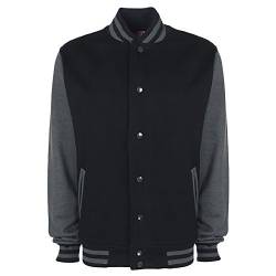 FDM: College Jacket FV001, Größe:S;Farbe:Black/Charcoal von FDM