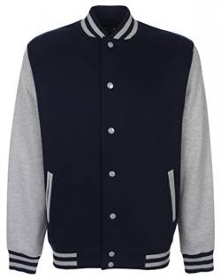 FDM: College Jacket FV001 M,Navy/heather grey von FDM