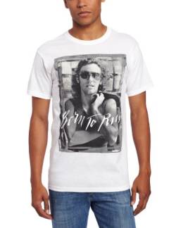 FEA Herren T-Shirt Bruce Springs B and W Born to Run, Weiß, XL von FEA