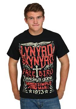 FEA Herren T-Shirt Lynyrd Skynyrd Free Bird 1973, schwarz, Klein von FEA