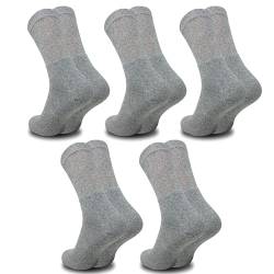 Sportsocken Tennissocken Herren 10 Paar 39-42 Grau Baumwolle Atmungsaktive Anti Schweiß Arbeitsocken Work Socken von FEBE