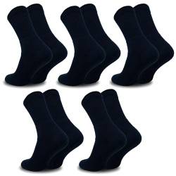 Sportsocken Tennissocken Herren 10 Paar 39-42 Navy Baumwolle Atmungsaktive Anti Schweiß Arbeitsocken Work Socken von FEBE