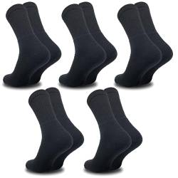Sportsocken Tennissocken Herren 10 Paar 43-46 Dunkel Grau Baumwolle Atmungsaktive Anti Schweiß Arbeitsocken Work Socken von FEBE