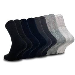 Sportsocken Tennissocken Herren 10 Paar 43-46 Mehrfarbig Mix Baumwolle Atmungsaktive Anti Schweiß Arbeitsocken Work Socken von FEBE