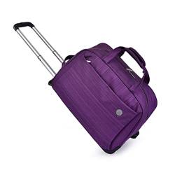 FEEIMOL Reisetasche mit Rollen Unisex 2-Rad Trolley Reisetasche Trolley Handgepäck Damen und Herren (Lila) von FEEIMOL