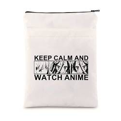 FEELMEM Anime-Liebhaber, Buchhülle, Cartoonisten-Geschenk, Anime-Geschenk, Anime-Mädchen, Reißverschluss-Tasche von FEELMEM