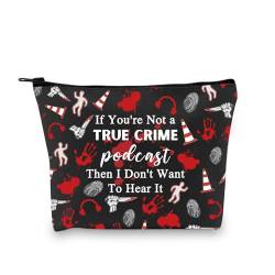FEELMEM True Crime Fans Geschenk If You're Not a True Crime Podcast Make-up-Tasche True Crime Podcast Lovers Zipper Bag Geschenk, Schwarz , Einheitsgröße, Kosmetiktasche von FEELMEM