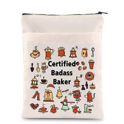 FEELMEM Zertifizierte Badass Baker Buchhüllen für Taschenbuch, Bäcker, Geschenk, Backliebhaber, Buchhülle, kulinarisches Studentengeschenk von FEELMEM