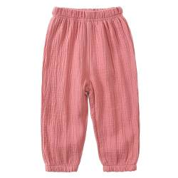 FEESHOW Baby Mädchen Jungen Pumphose Sommer Dünne Baumwoll-Leinenhosen Lockere Lässige Jogging Sporthose für Kleinkind Kinder Rosa 92-98 von FEESHOW