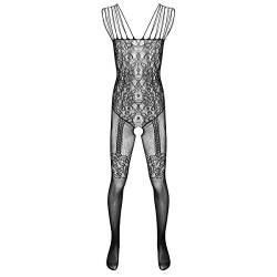 FEESHOW Herren Bodystocking Sexy Ouvert Transparent Netz Overall Ganzkörperanzug Netzstrumpfhose Erotische Unterwäsche C Einheitsgröße von FEESHOW