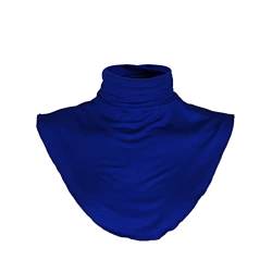 FEESHOW Unsex Kinder Frauen Männer Abnehmbarer Kragen Rollkragen Einsatz Fake Kragen Hälfte Shirt Bluse Warm Weich Blau_B One Size von FEESHOW