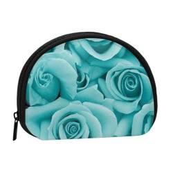 Aufbewahrungstasche mit Blumen und Schmetterlingen, kompakte und praktische Brieftasche für Kleingeld, rose, Einheitsgröße von FEETOX