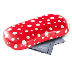 FEFI Brillenetui Polka Dots - mit dekorativen Punkten - Hardcase (Rot) von FEFI