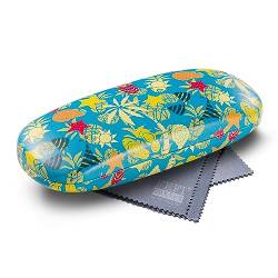 FEFI - Stabiles Hardcase Brillenetui “ALOHA“ mit Brillenputztuch (Palmen) von FEFI