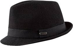 FEINZWIRN Bardolino Sommerhut - moderner Trilby Hut Knautschfähig (L/XL 58-61, Schwarz) von FEINZWIRN