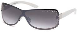 FEINZWIRN Designer Visor Sonnenbrille mit Monoscheibe und Verlaufsglas unisex Sonnenbrillen (weiss-monoscheibe) von FEINZWIRN