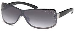 FEINZWIRN Glamour - Sonnenbrille Monoscheibe mit Strasssteinen, 2 versch. Farben, Designer -Sonnenbrille (schwarz-Verlauf) von FEINZWIRN
