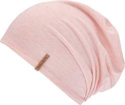 FEINZWIRN Surrey leichte Beanie Mütze mit Punkten für Damen weich und perfekt in Halt und Look (Rose-Melange) von FEINZWIRN