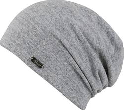 FEINZWIRN leichte Beanie Mütze mit Punkten für Damen weich und perfekt in Halt und Look (Grey-Melange) von FEINZWIRN