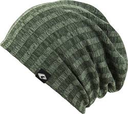 FEINZWIRN leichte Mütze Beanie für Jede Jahreszeit und jeden Anlass (Green-Melange) von FEINZWIRN