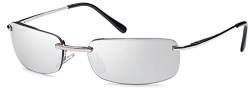 sportlich elegante Sonnenbrille Trento rahmenlos mit Flexbügeln + Brillenbeutel - Agent Smith Sonnenbrillen von FEINZWIRN
