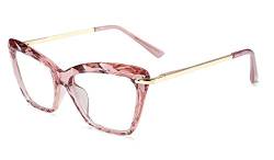 FEISEDY Cat Eye Brille Rahmen Kristall Nicht verschreibungspflichtige Brillen Frauen B2440 von FEISEDY