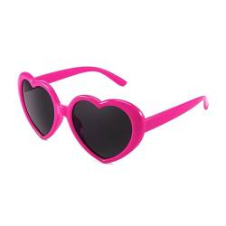 FEISEDY Herz Sonnenbrille Polarisiert Damen Herzbrille für Party Valentinstag Festival mit UV400 Schutz B2337 von FEISEDY