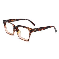 FEISEDY Klassische Brille Rechteckig Klare Linsen Dicker Brillenfassung für Damen Herren B2461 von FEISEDY