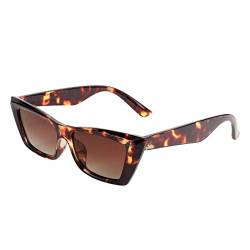 FEISEDY Kleine Katzenauge Square Polarisiert Sonnenbrille Frauen Klassische Dicke Rechteck Rahmen UV400 Sonnenbrille B2736 von FEISEDY