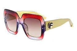 FEISEDY Oversized Square Sonnenbrille Damen Multi getönten Glitter Frame stilvolle inspiriert B2276 von FEISEDY