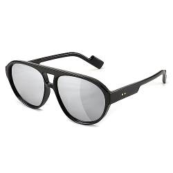 FEISEDY Retro 70er Sonnenbrille Polarisiert Herren Damen Klassisch Vintage 1970er Brillen mit UV400 Schutz B2373 von FEISEDY